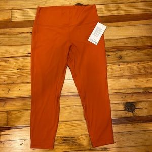 BNWT Canyon orange lululemon align leggings 25in